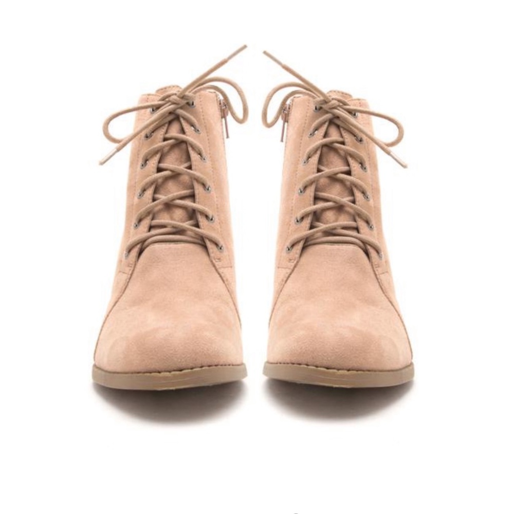 NEW Taupe Laced Booties - Picture 3 of 6
